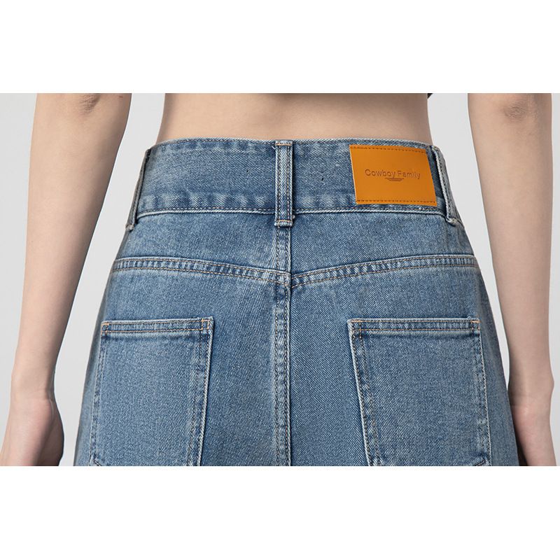 Women's Clothing Loose Wide Leg Versatile Slim High Waist Raw Edge Denim Hot Pants_voghion.com
