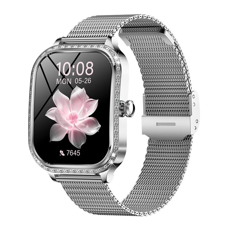 Montre connectée transfrontalière pour femmes 2024 : fréquence cardiaque, pression artérielle, saturation en oxygène, mode portable, appels, Bluetooth_voghion.com