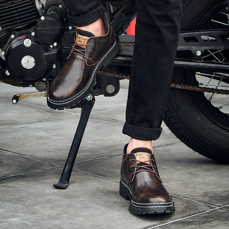 Män Läder Casual Martin-stövlar Lättviktsskor för män löparskor_voghion.com
