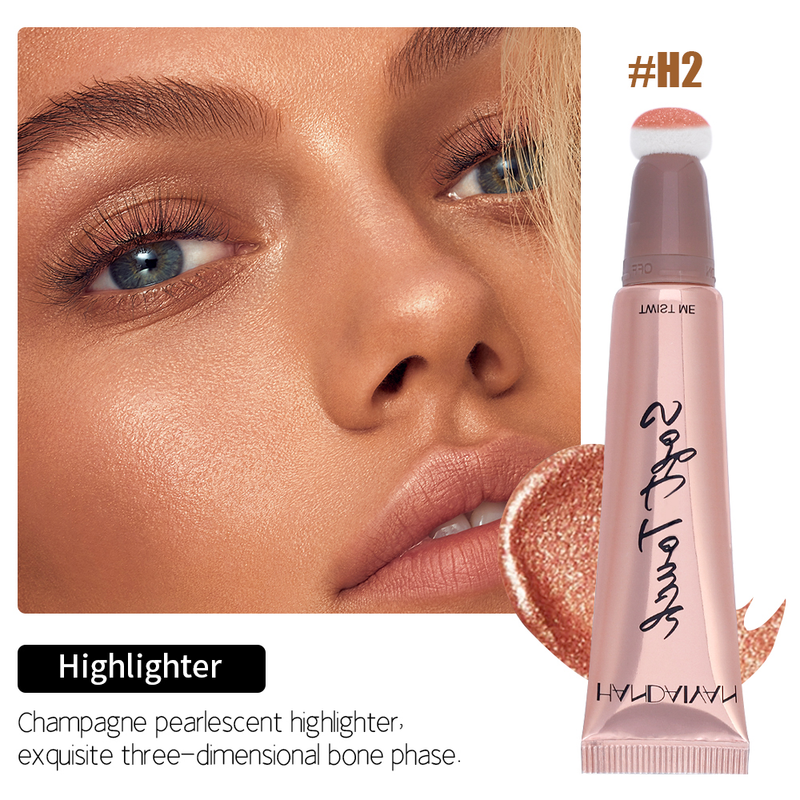 Aplicador de contorno de iluminador líquido multiuso natural macio hidratante cremoso blush líquido para rosto che_voghion.com