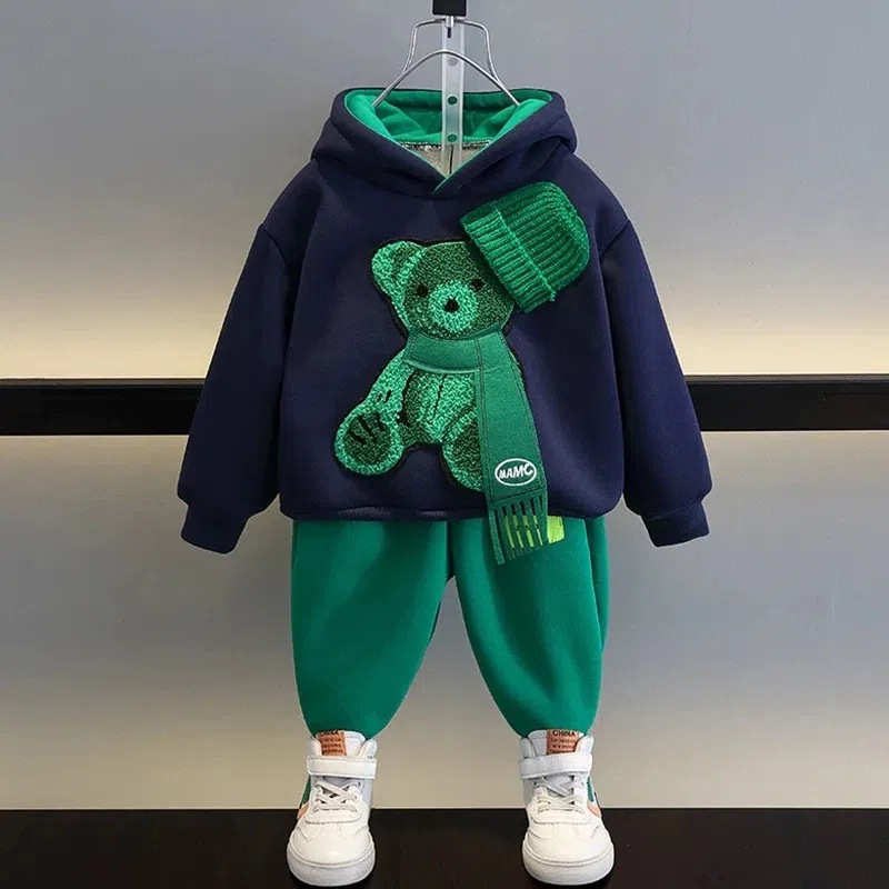 Traje para niños y niñas 2023 Nueva ropa de moda para niños grandes Suéter deportivo de primavera y otoño Ropa de moda_voghion.com