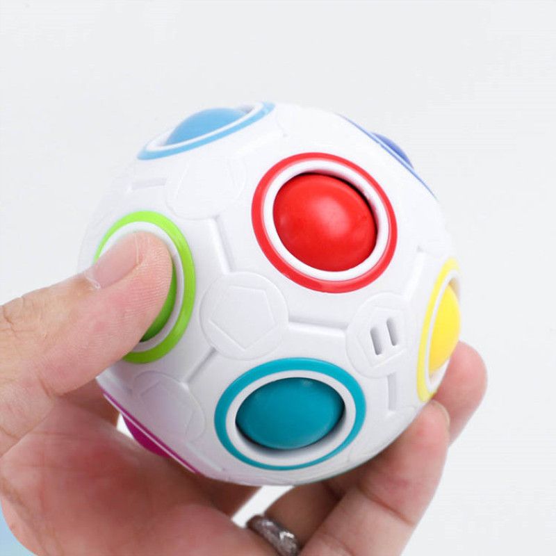 Sihirli Gökkuşağı Topu Rubik Küpü Kabartma hediye oyuncak Yaratıcı kabartma Rubik Küpü topu_voghion.com