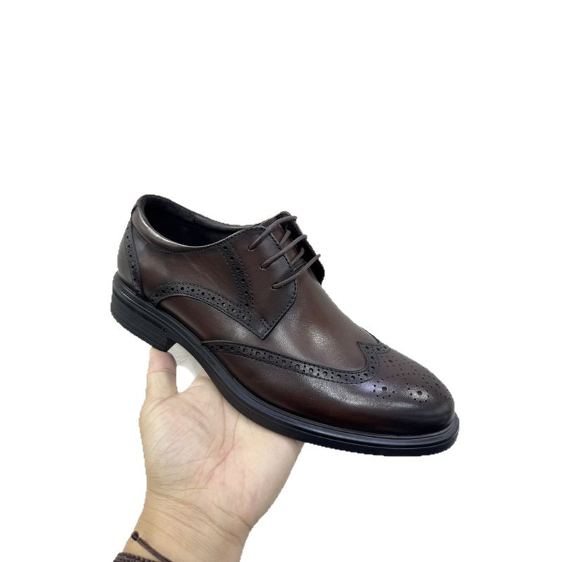 25 Spring Top Layer Cowhide Genuine Business Brogue Casual New Men's British Style Leather Shoes_voghion.com