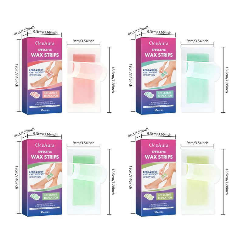 Strisce profumate OCEAURA, depilazione delicata, idratante, rinfrescante, per la pelle liscia del corpo_voghion.com