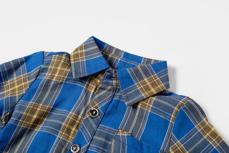 Kinder Herbst neue Jungen Gentleman Kleid karierten langärmeligen weißen Hosenanzug_voghion.com