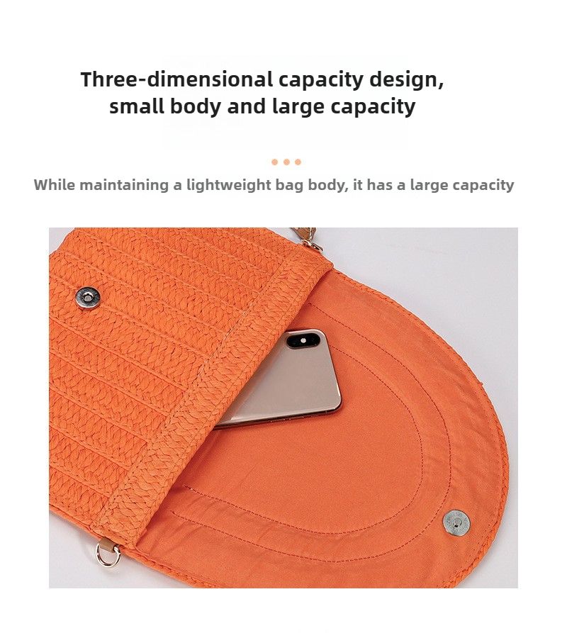 Europäische und amerikanische Nischen-Hand-Strohtasche, neue Art, Hand-Damentasche, Umschlagtasche, hochwertige gewebte Umhängetasche mit Quaste_voghion.com