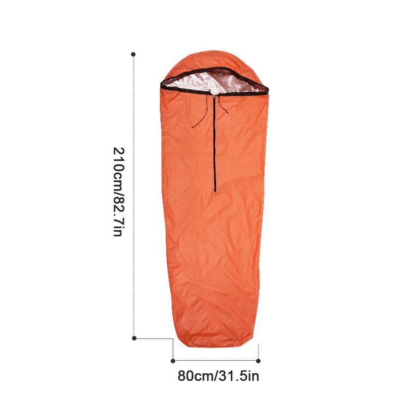 TOMSHOO Notfallschlafsack, ultraleicht, wasserdicht, wärmereflektierend, Thermoschlafsack, Überlebensausrüstung für Outdoor-Abenteuer_voghion.com