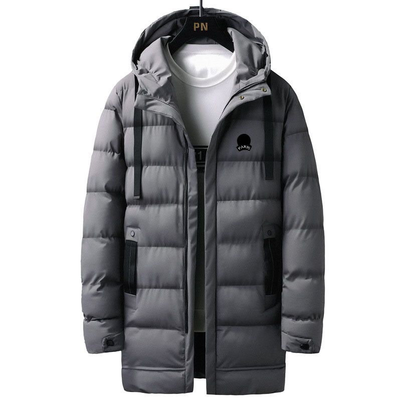 Herrenbekleidung Winter 25 Koreanische Herren Dicke Warme Mittellange Kapuzenjacke Herrenbekleidung Zhangzai 002 Lockerer Mantel Herren_voghion.com