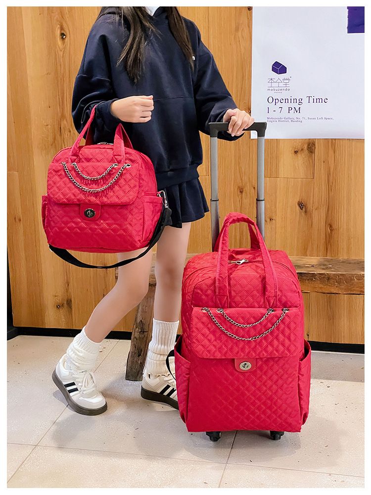 Stilvolles Damen-Trolley- und Rucksack-Set – 20-Zoll-Handgepäck mit Spinner-Rädern, wasserdichtes Oxford-Gewebe, leicht und robust für unterwegs_voghion.com