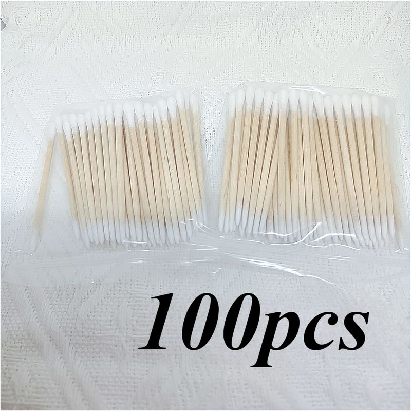 100/300/500/1000 Stück 50/100er-Set Wattestäbchen für präzises Make-up, Augenbrauen- und Wimpernkunst – Einweg, Beauty Essentials_voghion.com