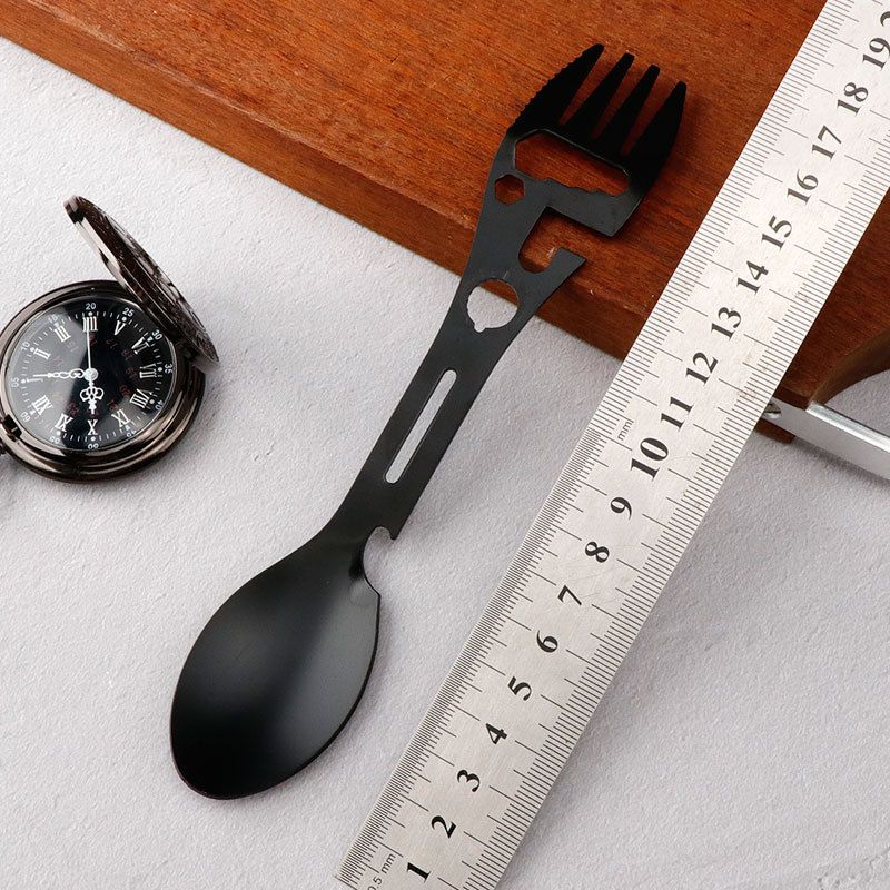 Outdoor Camping Cutlery Multifunctional Folding Spoon Combination Bottle Opener Portable Knife Fork_voghion.com