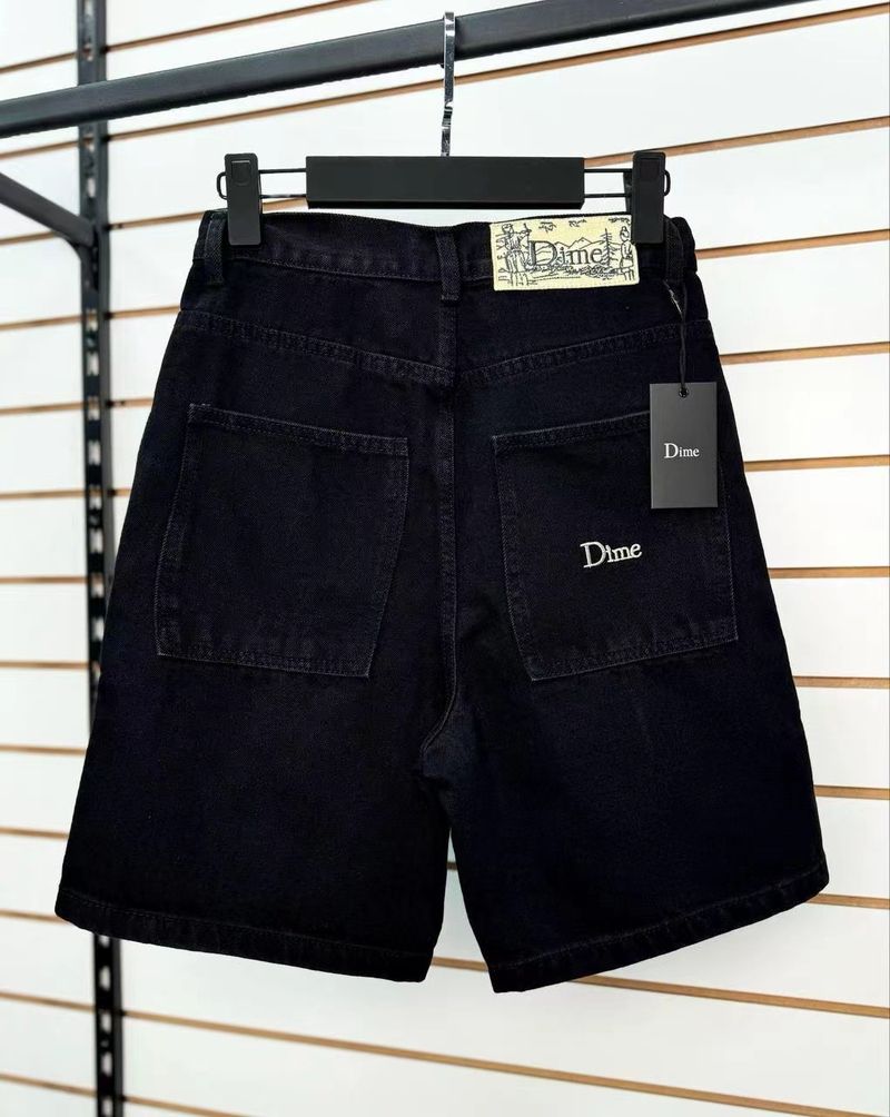 Men's Clothing Hip Hop Trend Letter Print Denim Shorts Summer High Street New Casual Wide Leg Shorts_voghion.com