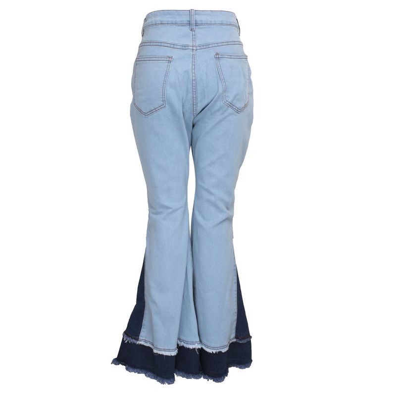 Pantalon évasé extensible à jambes larges pour femmes, vêtements à la mode, couleur assortie, coupe slim_voghion.com