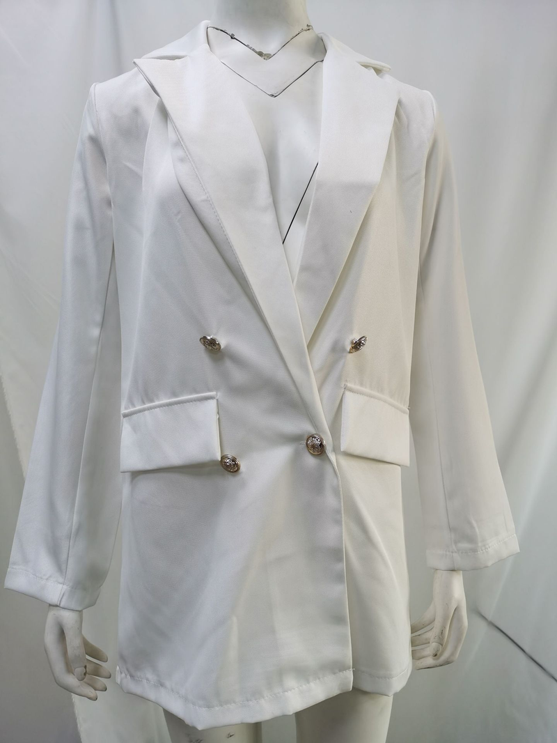 Kadınlar için modaya uygun yaka hırka orta uzunlukta mizaç blazer_voghion.com