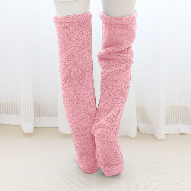 Autumn And Winter Teddy Bear Floor Socks Long Socks Knee Warm High Socks Girls_voghion.com