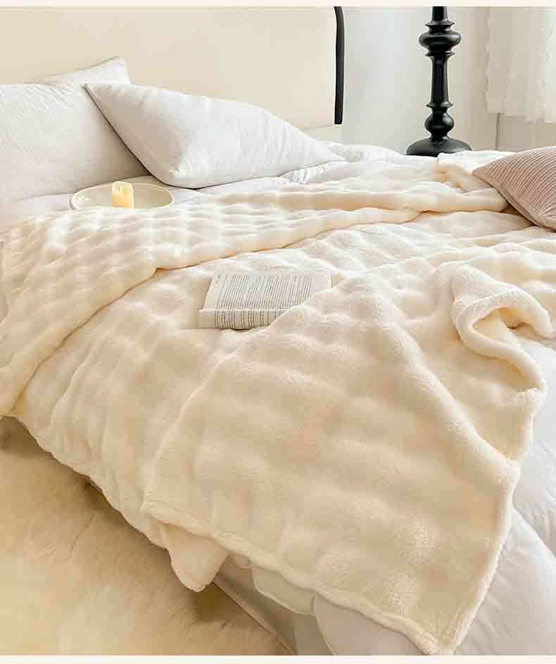 Winter-Flanelldecke, extra dick, Korallenvlies, für das Nickerchen im Wohnheim, Büro, weich und warm, Einzelbettgröße, für Studenten und Erwachsene_voghion.com