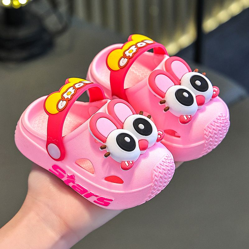 Pantofole estive per bambini, da bambina, da interno, con suola morbida e antiscivolo, con cartoni animati, carine e fresche, per ragazzi, da spiaggia, con fori._voghion.com