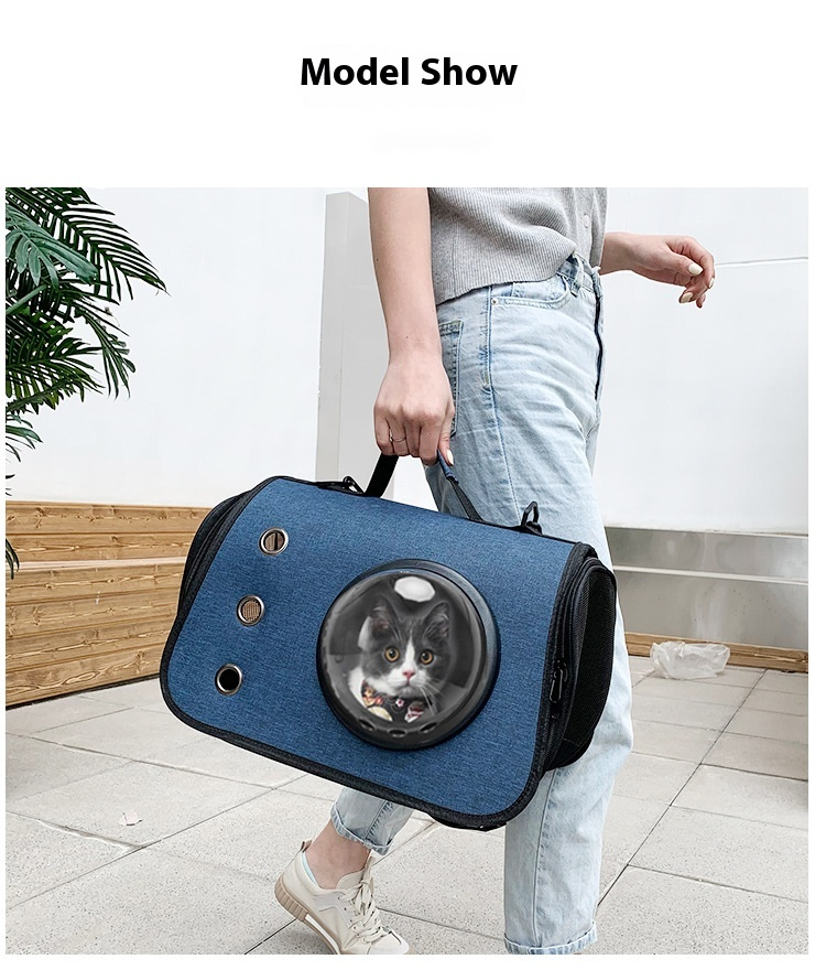 Cat Bag New Klapp Handheld Space Capsule Pet Bag Oxford Stoff Fir Outdoor Crossbody Portable Atem Komfortabel Kaz an Hond Rucksak_voghion.com