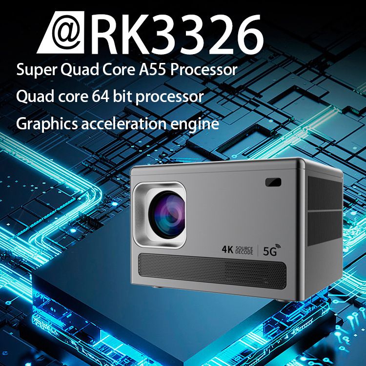 Projector Nieuw Model 720P Draagbare Thuis Binnen Mobiele Telefoon Scherm Spiegelen Smart Stereo_voghion.com
