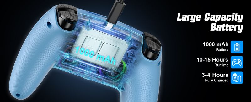 Controller für PS5/Playstion 5 Pro/Slim/PC-Konsole Wireless Gamepad Game Joystick RGB-Leuchten Turbo Touchpad Hall Trigger_voghion.com