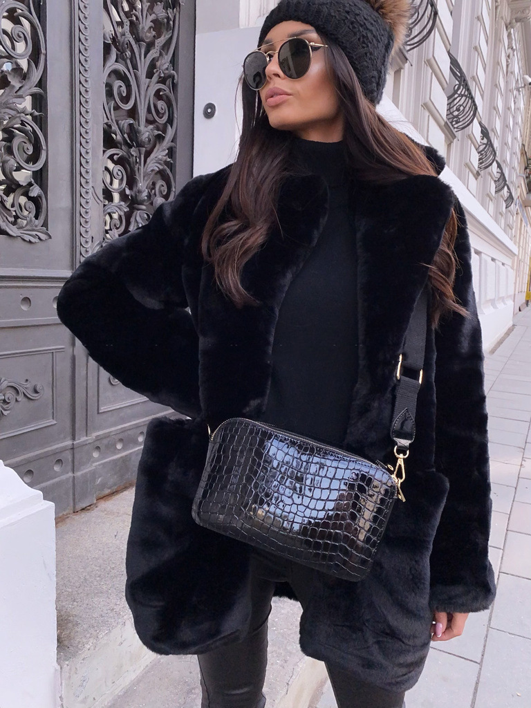 Cappotto invernale in pelliccia di coniglio di peluche con colletto spesso da donna_voghion.com