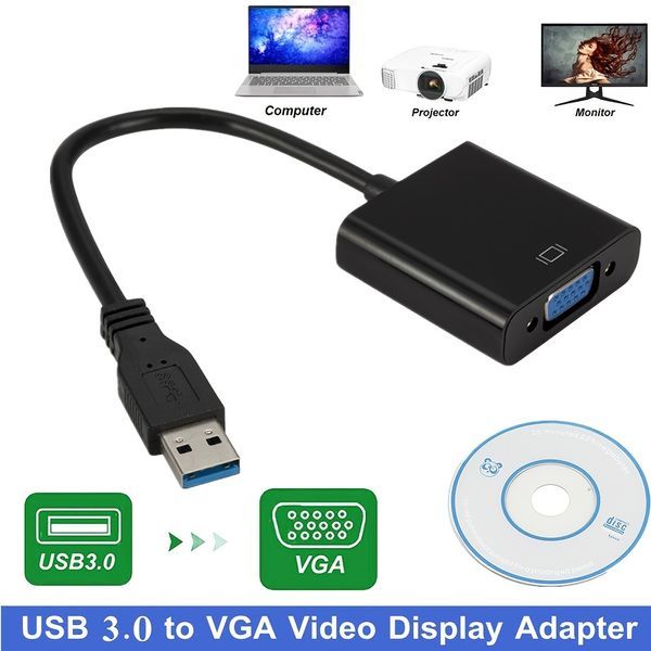 USB 3.0 TO VGA Conversor Vídeo Display Cable USB 3.0 TO VGA Hd 1080P_voghion.com