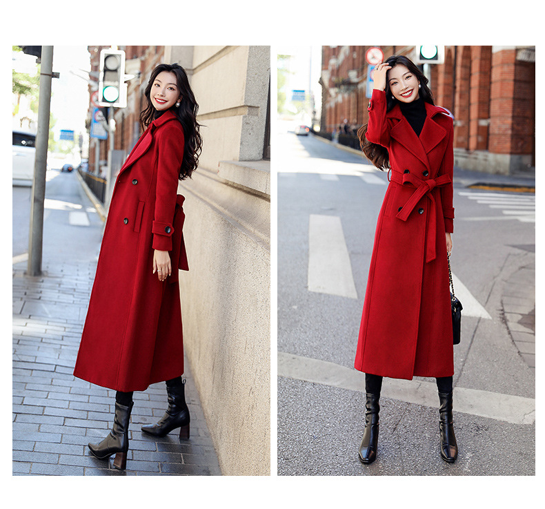 Abrigo de invierno cálido para mujer, chaqueta de longitud media, abrigo grueso con doble botonadura_voghion.com