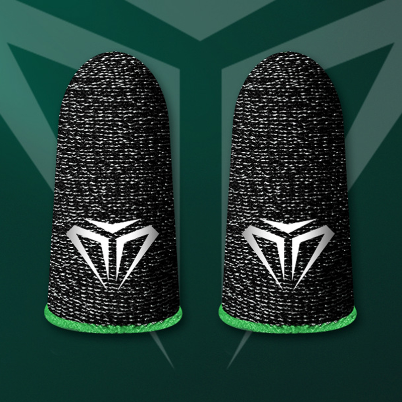Kunjiuyou 1 Pair S02 Finger Cover Sensitive Breathable Sweat-proof Video Games Touch Screen Fingertip Gloves for PUBG Mobile Game-Red_voghion.com