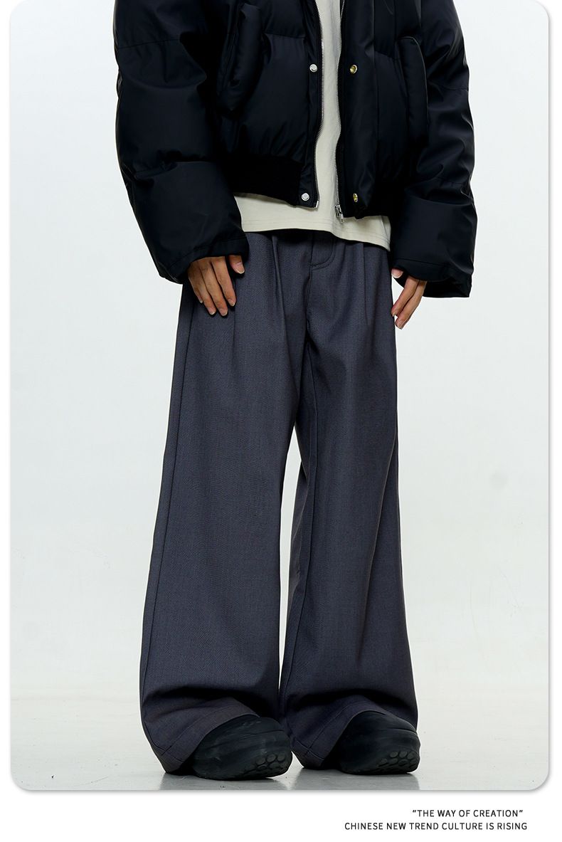 Classic Straight Leg Dress Pants For Men & Women - Vintage Inspired Relaxed Fit Wide Leg Trousers With Flowy Silhouette & Wrinkle-Free Fabric_voghion.com