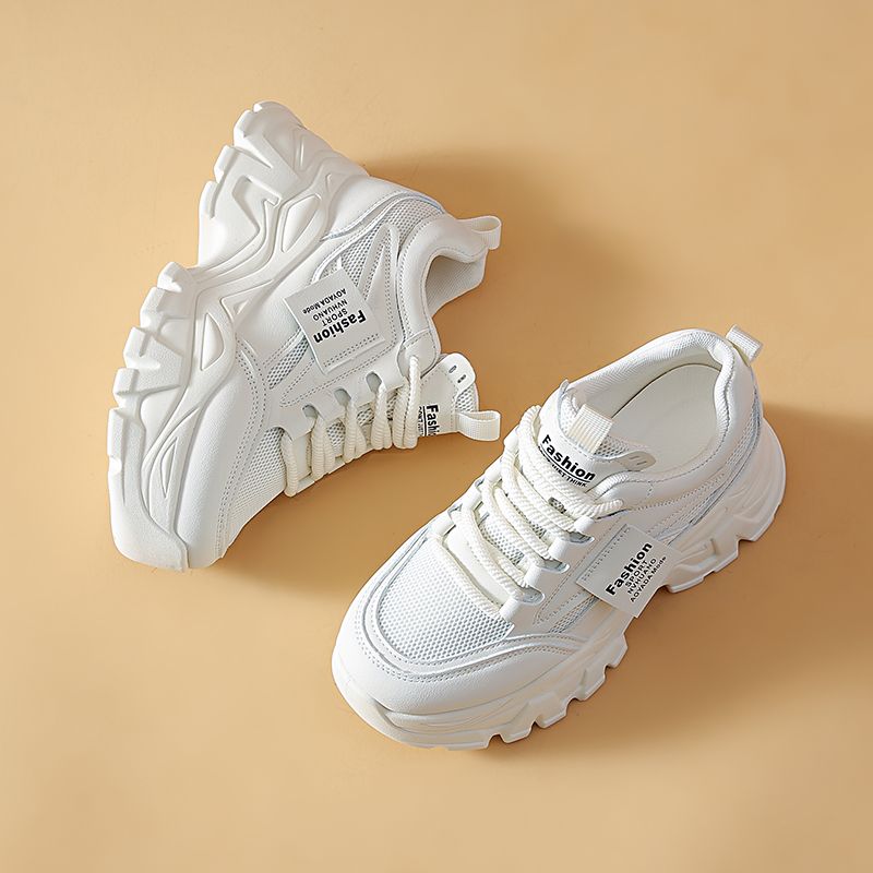 Scarpe sportive casual da donna con aumento interno di 8 cm, tomaia in mesh_voghion.com