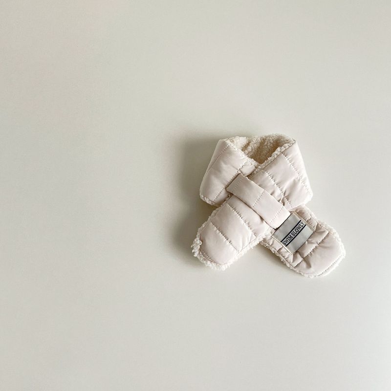 Écharpe pour enfant, ensemble d'hiver, couleur unie, chaud, pour bébé_voghion.com