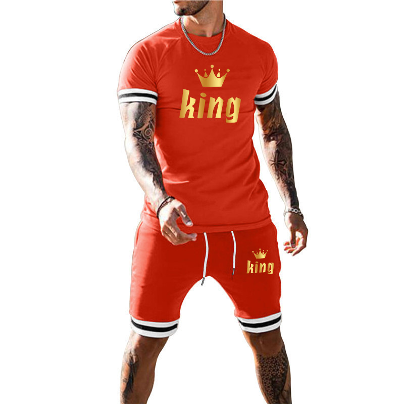 Neues Sommermode-Lässiges Sport-Sport-Kurzarm-Set für Herren_voghion.com