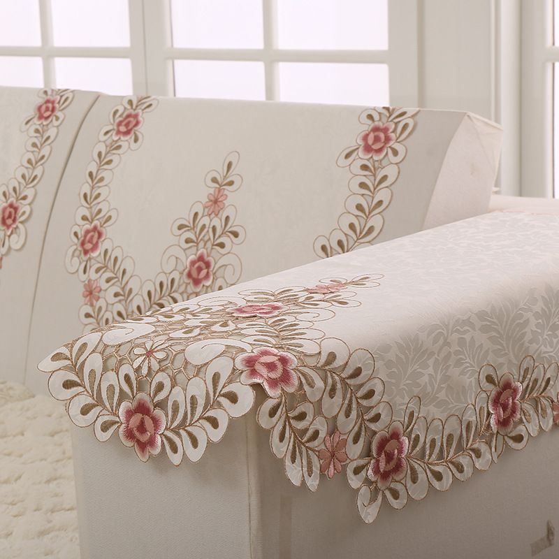 809 Ländlich bestickte Sofahandtücher, Rückenlehnenhandtücher und Handtücher im europäischen Stil_voghion.com