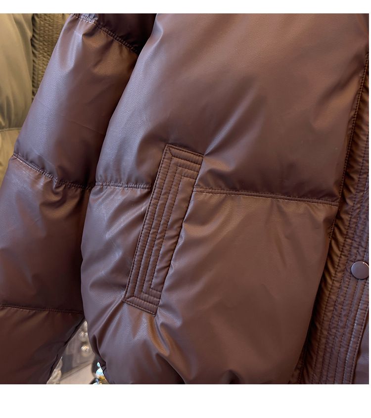 Damenbekleidung 2024 Winter neue Mode Stehkragen Temperament kurzer Kordelzug warmer Baumwollmantel kleiner Baumwollmantel_voghion.com