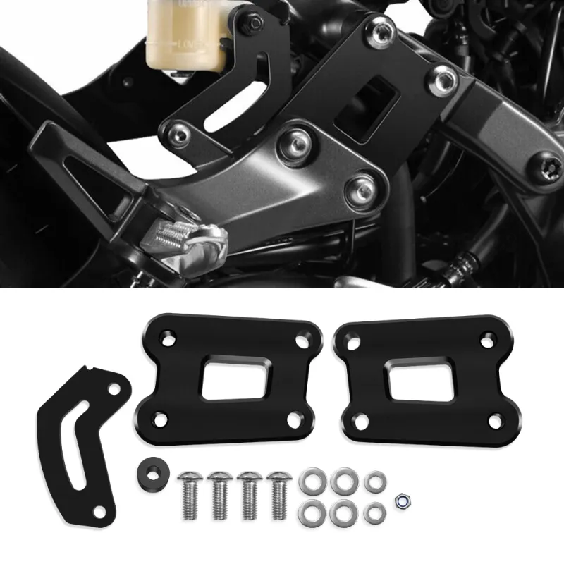 Pour MT09 MT-09 SP FZ09 Passager Arrière Pédales Repose-pieds mt09 fz09 Repose-pieds Kit D'abaissement Support Support Accessoires_voghion.com