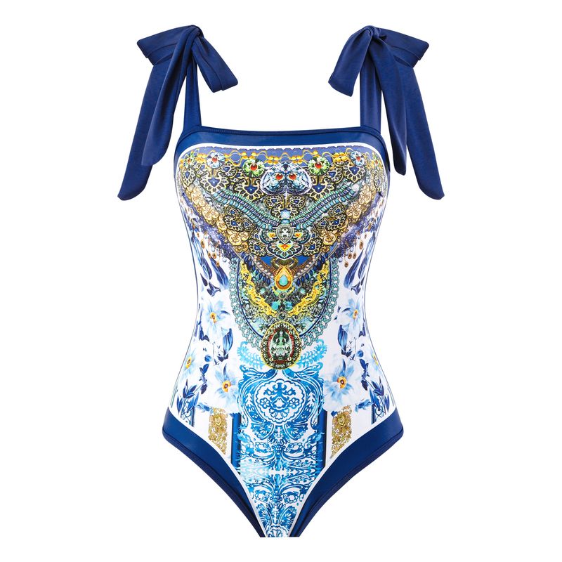Ženske enodelne konzervativne dvostranske kopalke za plažo Hot Spring dvodelni francoski retro enodelni bikini_voghion.com