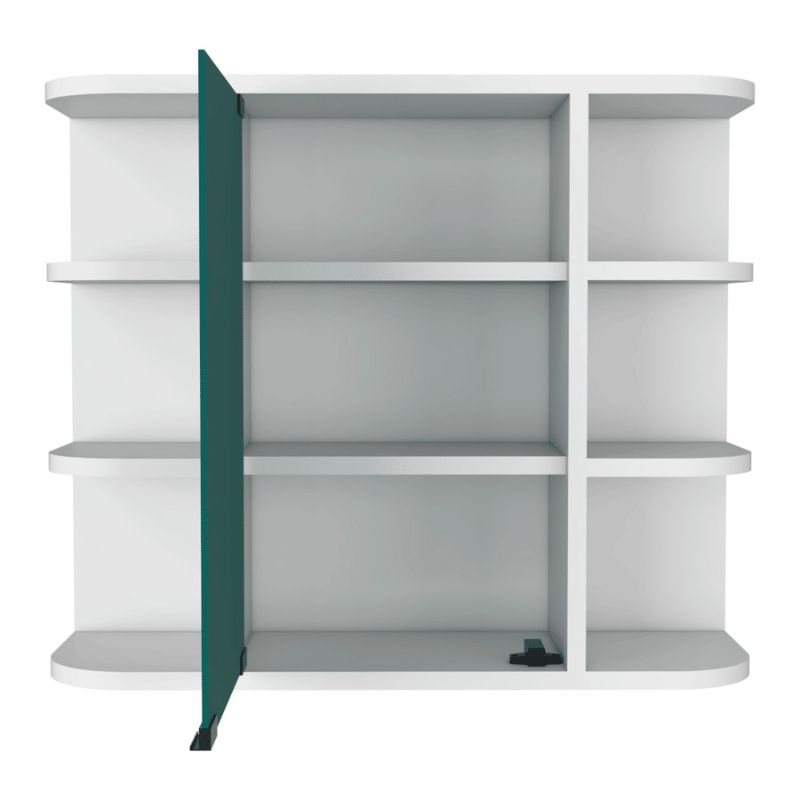 DEPOT Mobiletto interno bianco Roma Scaffali Sei ripiani Specchi Medicinali Tre Esterni ESHOP_voghion.com
