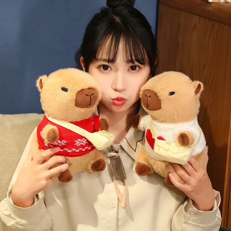 Kapybara pliušiniai gyvūnai Žaislai Kūrybiniai animaciniai filmukai įdaryti lėlės Kawaii kambario dekoras Išskirtinės gimtadienio dovanos gali pakeisti drabužius_voghion.com