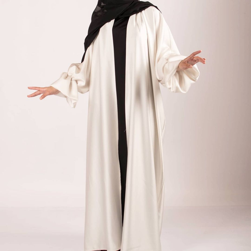 Loriya Amazon Puffärmel-Cardigan, Dubai Eleganter langer Rock_voghion.com