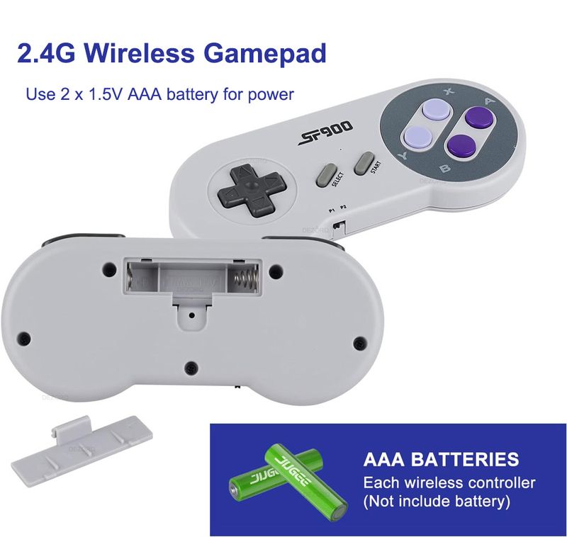 SF900 Retro Consola 16 Bit Stick 4700 Games HD Video Game Consoles For NES/SNES Wireless Controller_voghion.com