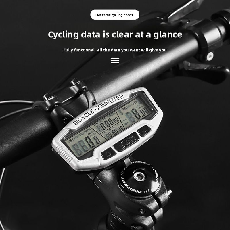 Shundong SD-558A Mountainbike-Computer mit großem Bildschirm und blauem Nachtlicht-Fahrradtachometer_voghion.com