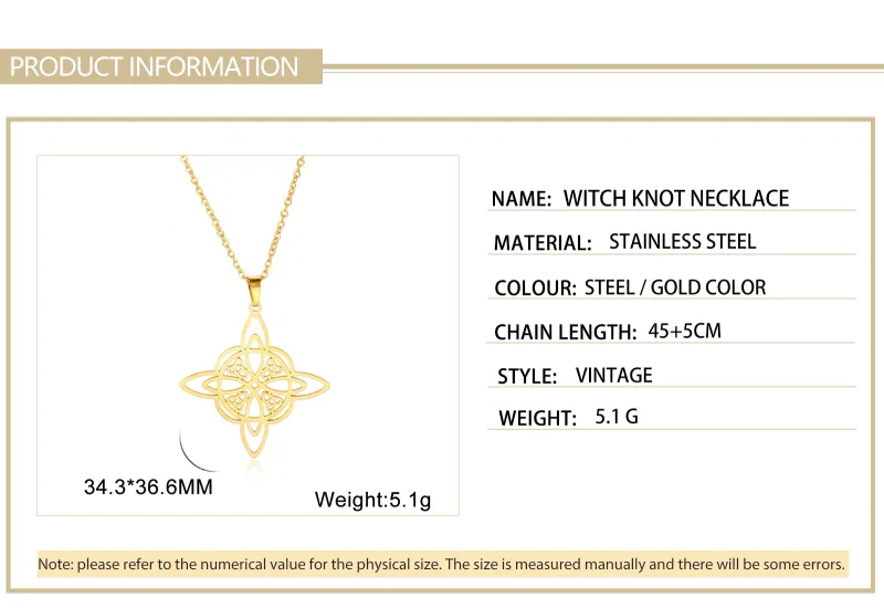 Ready Stock Skyrim Hexerei Hexen Halskette Edelstahl Triquetra Celtics Magischer Knoten Wicca Halsketten Amulett Schmuck für_voghion.com
