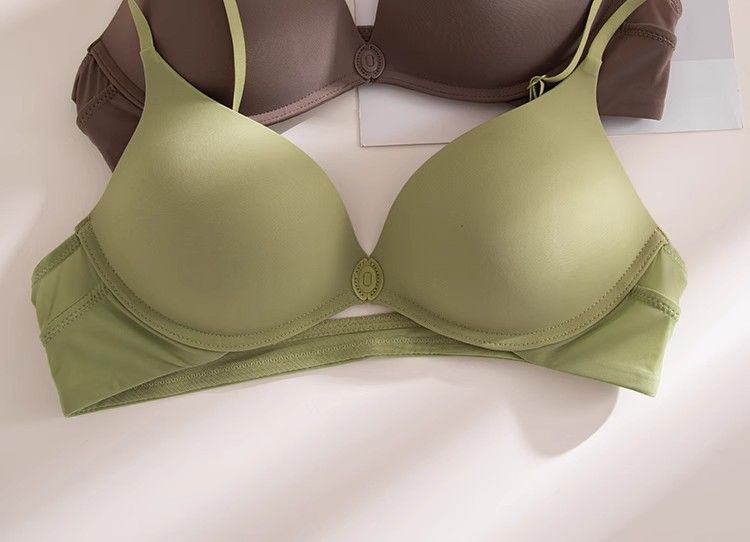 Women's Intimates Seamless Backless U Shaped Summer Ultra Thin Bra For Small Chest Protection Front Buckle Without Empty Cup Gathered Underwear Large_voghion.com