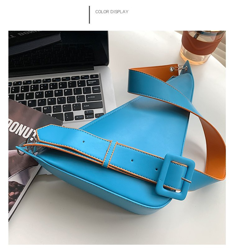 Borsa triangolare da donna 2023 trendy new high-end texture design di nicchia borsa a tracolla messenger a banda larga tre in uno transfrontaliera_voghion.com