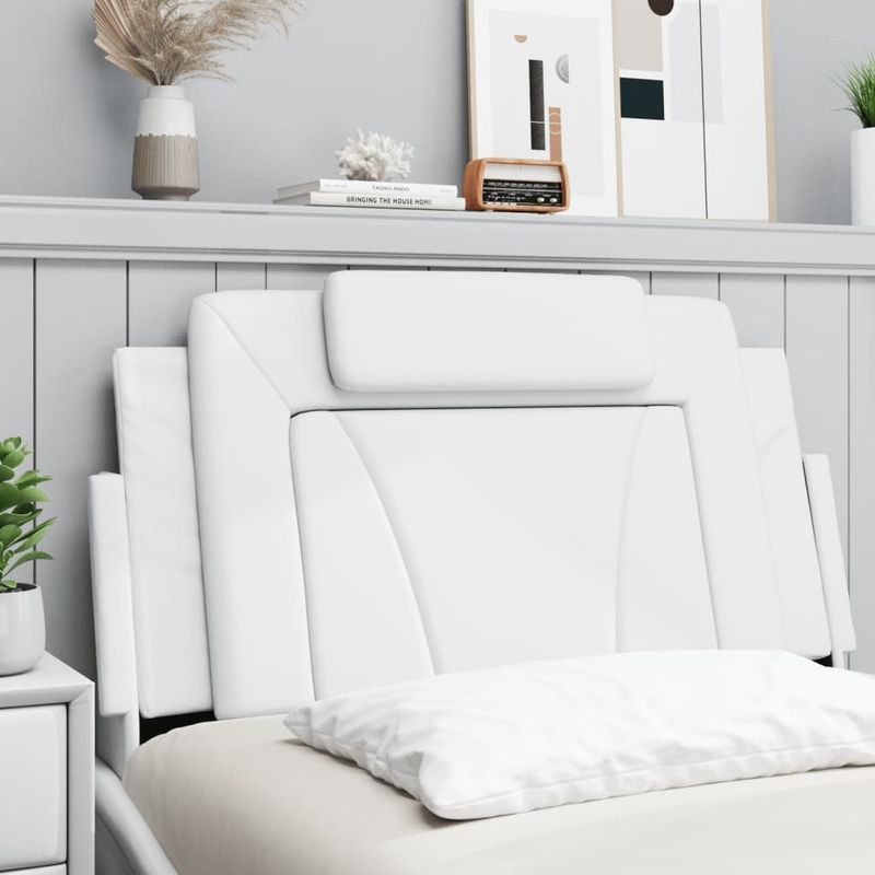 Headboard Cushion White 39.4" Leather_voghion.com