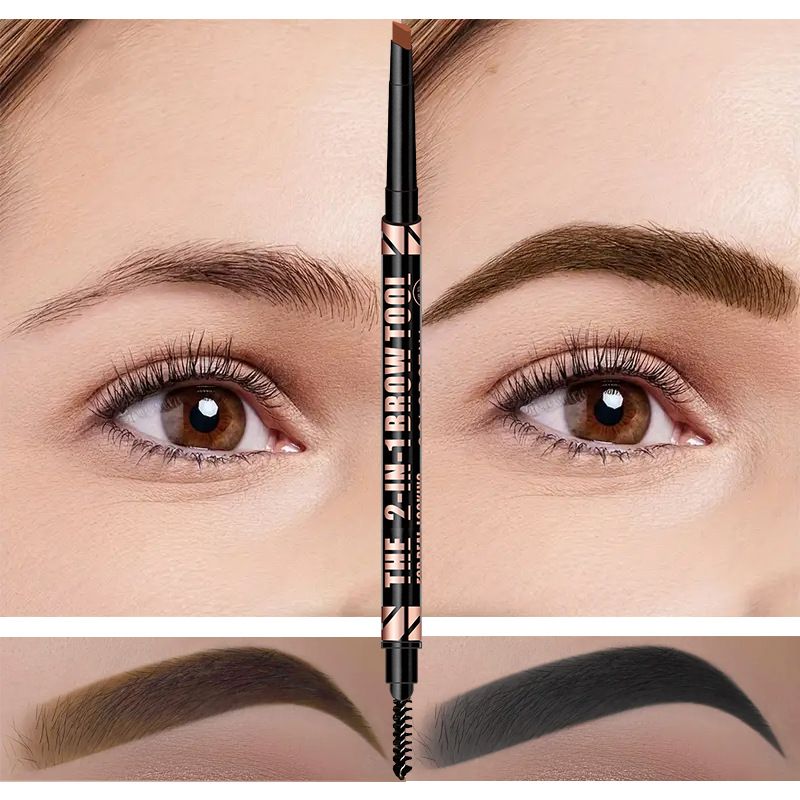Eyebrow Enhancers QICIY Double Headed Eyebrow Pencil, Waterproof, Thick, Three Dimensional Shaping, Eyebrow Pencil_voghion.com