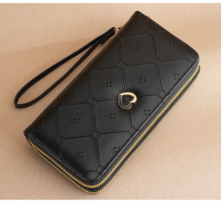 Damen Handtasche Umhängetasche Geldbörse Mädchen Lange Doppelreißverschluss Geldbörse Mode Große Kapazität Handtasche Frauen_voghion.com