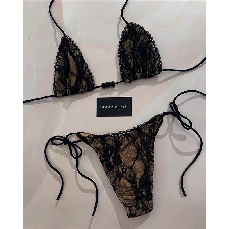 Women's Clothing Lace Bikini Sexy Split Swimsuit_voghion.com