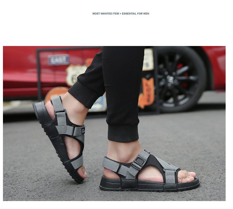Scarpe da spiaggia estive comode e morbide da uomo, sandali regolabili, sandali aperti per sport all'aperto_voghion.com