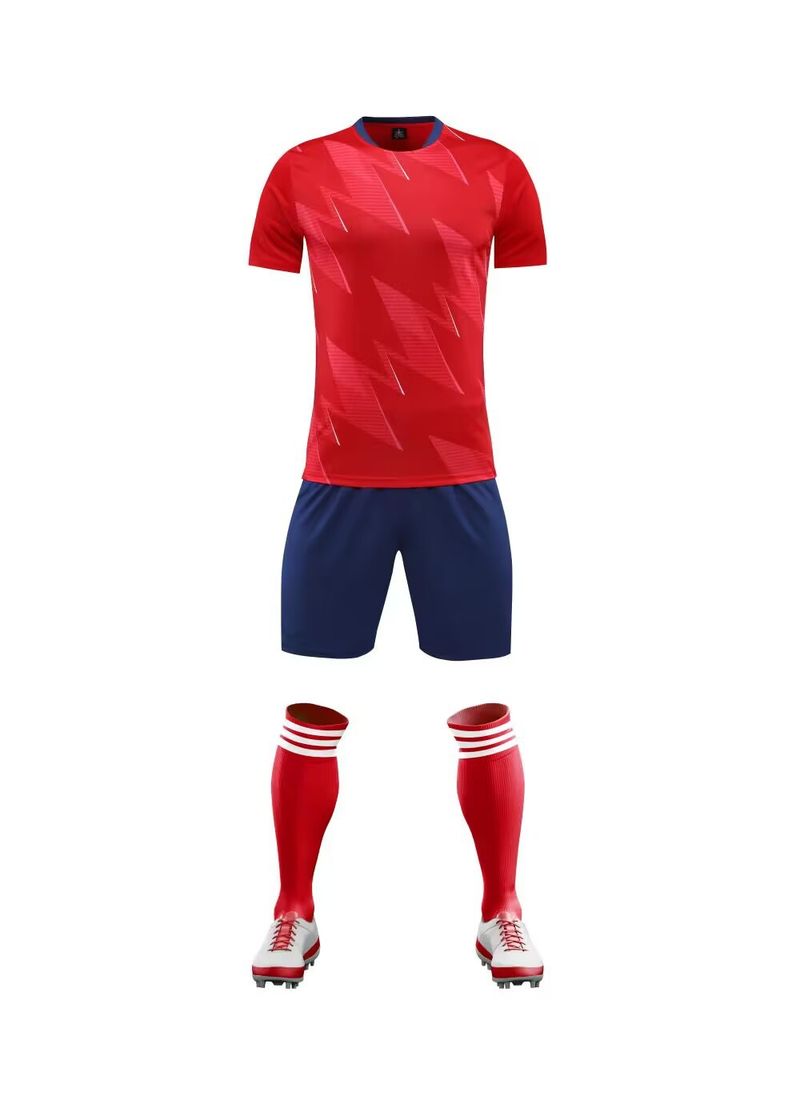 Speed Traiig Suit, Short Sleeved Shirt, Pritable Football Suit Set, Sweat Absorbig Breathable For Adults Ad_voghion.com